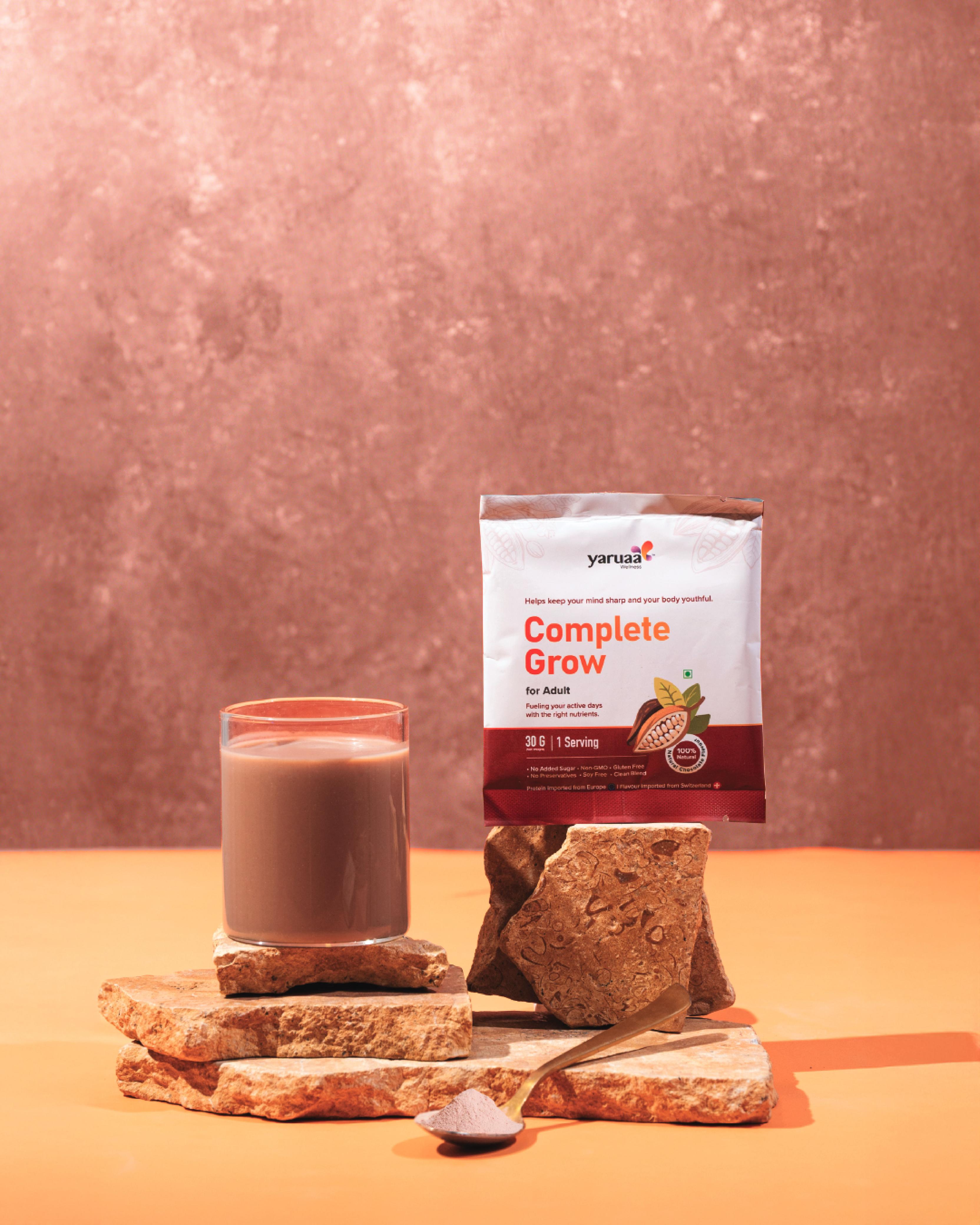 Complete Grow Nutrition Drink for Adult | 15g Protein  | Milk & Plant Protein With Multivitamins & Minerals