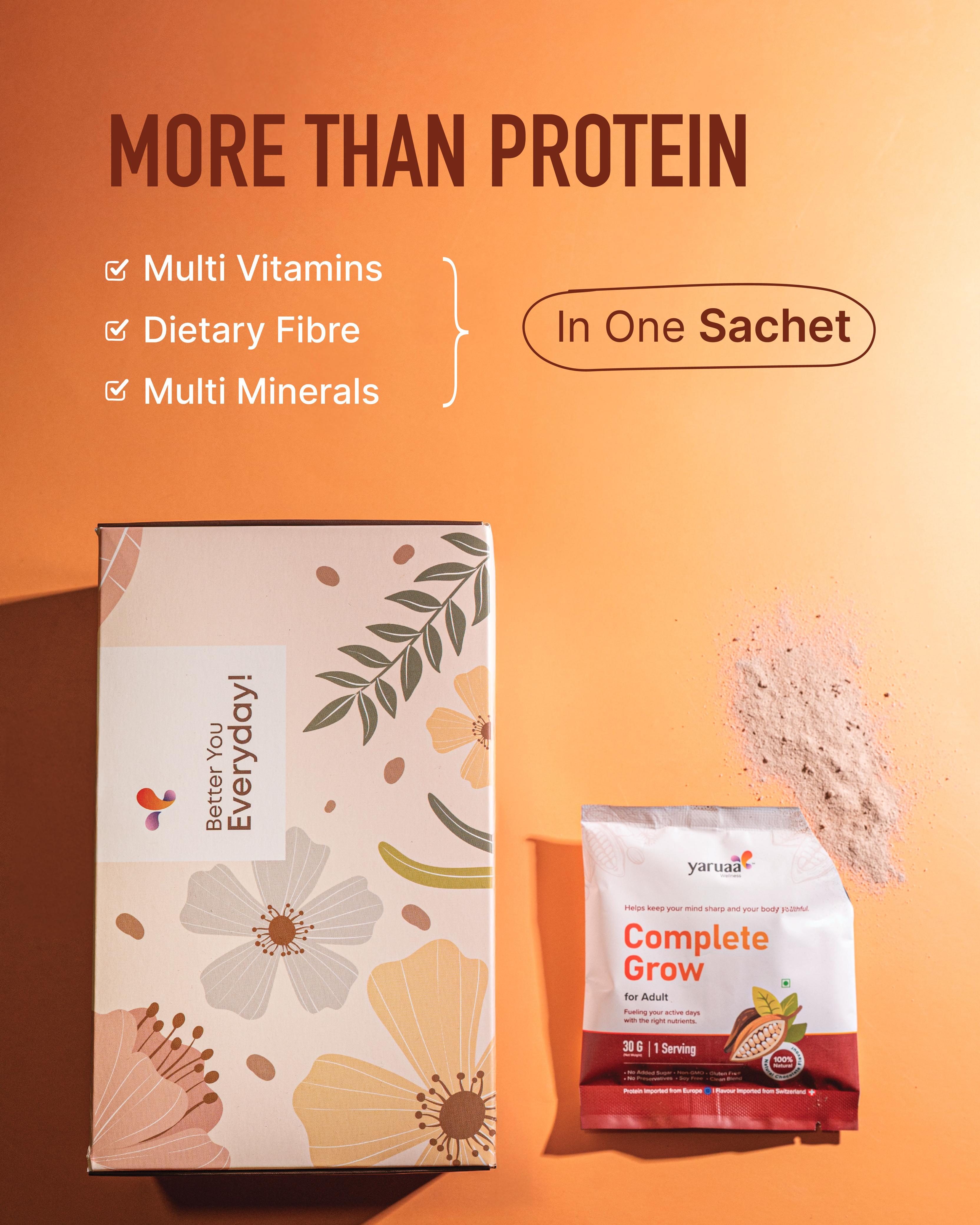 Complete Grow Nutrition Drink for Adult | 15g Protein  | Milk & Plant Protein With Multivitamins & Minerals