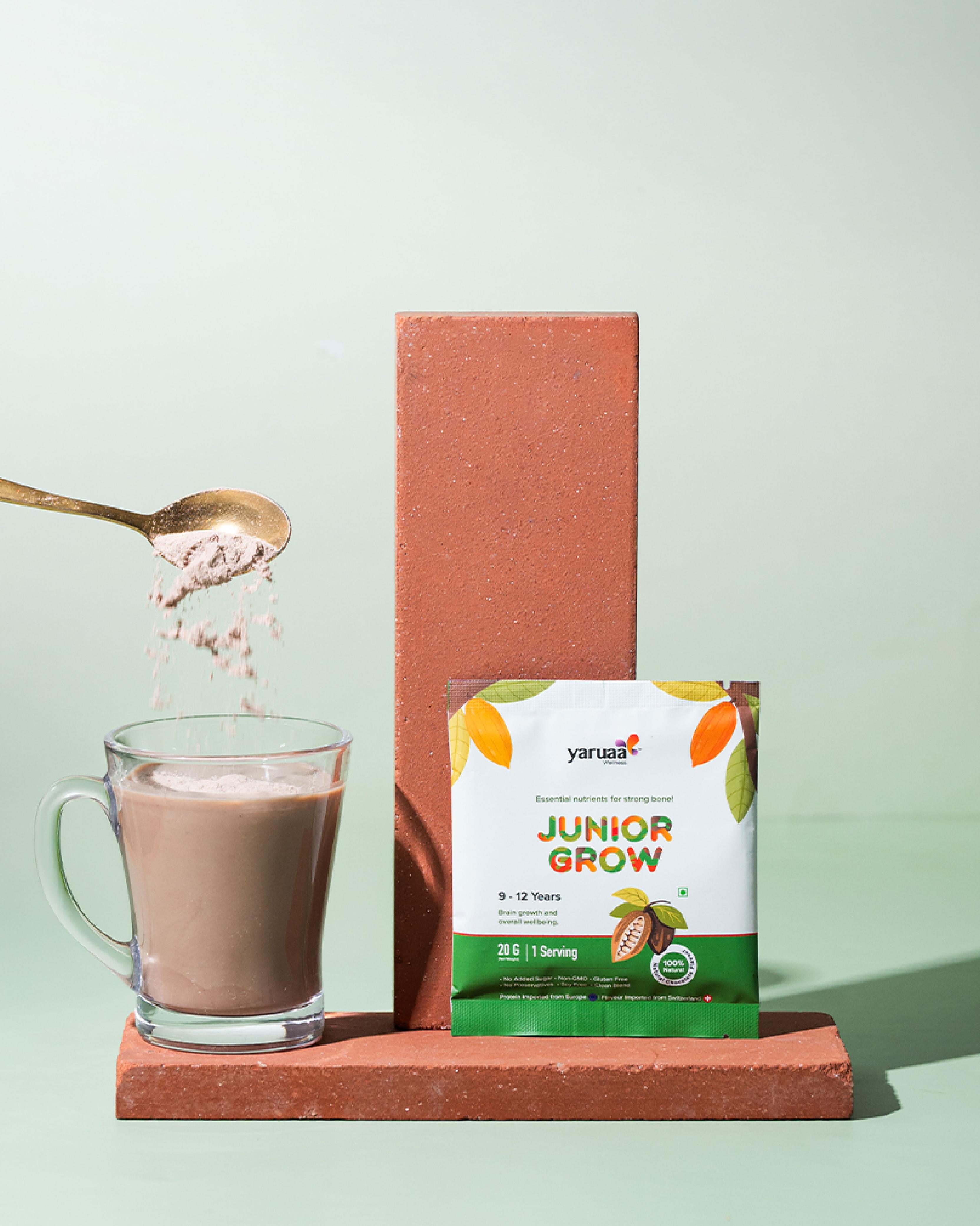 Junior Grow Nutrition Drink for Kids 9-12 Years | Milk & Plant Protein With Multivitamins & Minerals