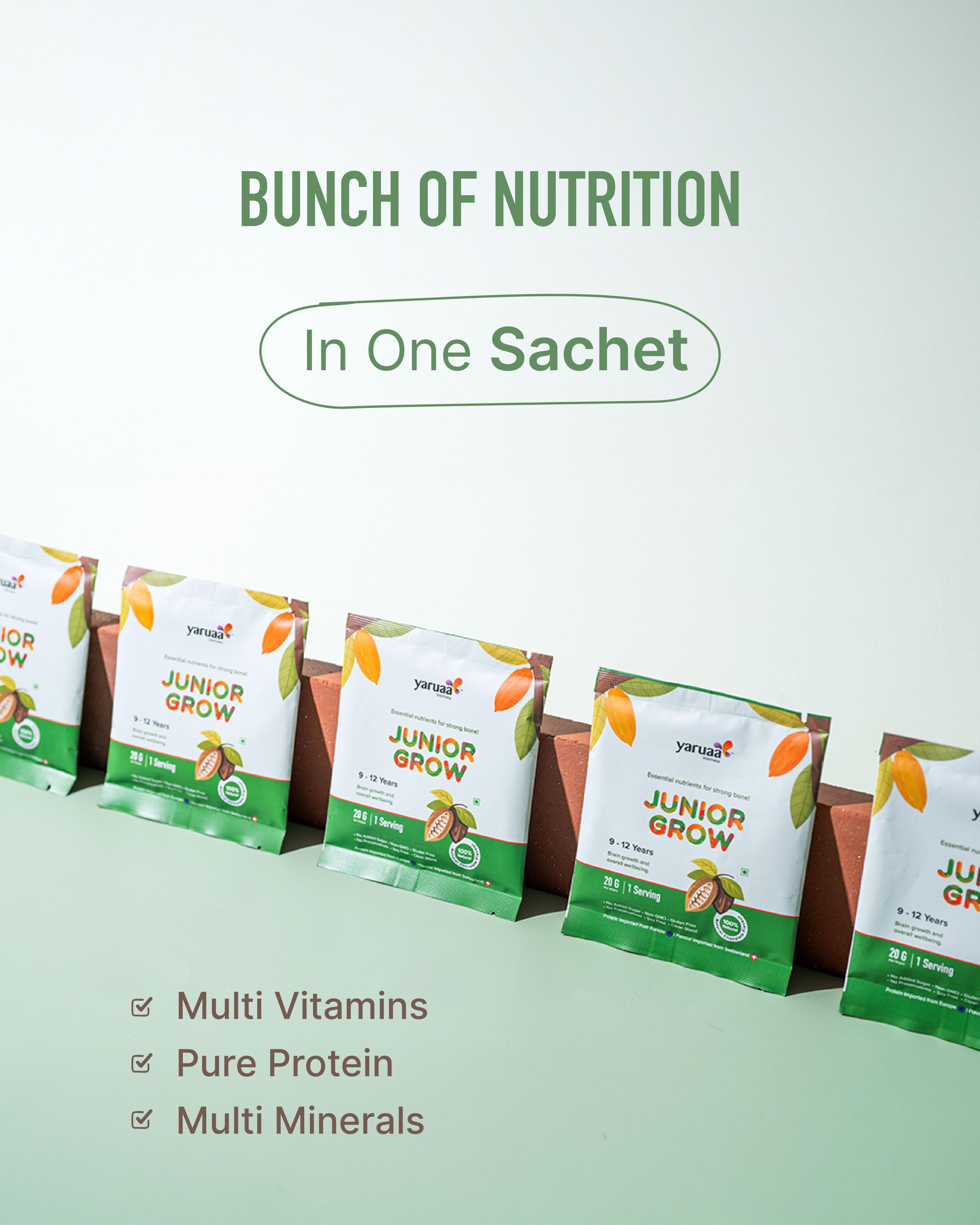 Junior Grow Nutrition Drink for Kids 9-12 Years | Milk & Plant Protein With Multivitamins & Minerals
