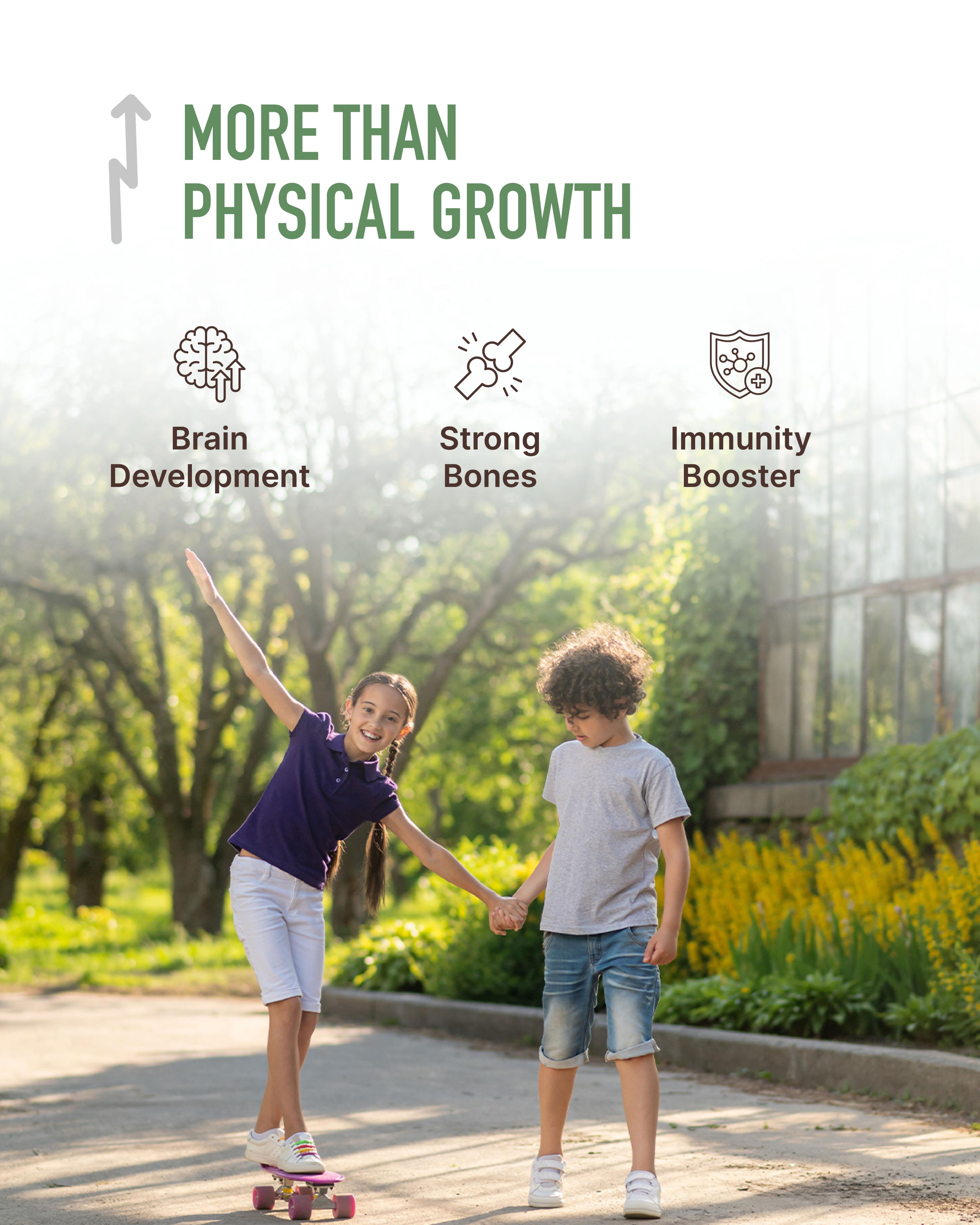 Junior Grow Nutrition Drink for Kids 9-12 Years | Milk & Plant Protein With Multivitamins & Minerals